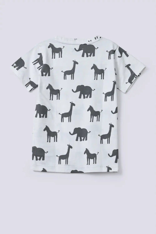 Boys Animal Printed T-Shirt