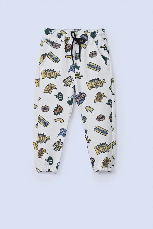 Textured Printed Boys Trouser