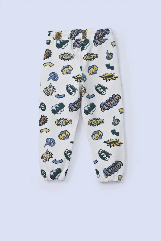 Textured Printed Boys Trouser