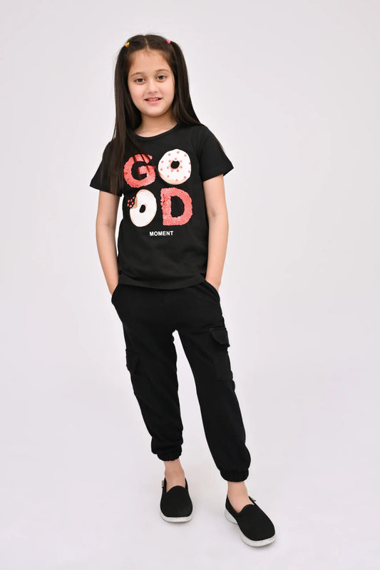 Embellished Graphic Girls T-Shirt