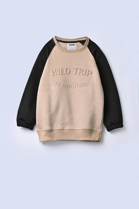 Embossed Graphic Boys Sweatshirt