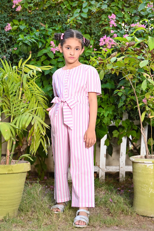 Girls Striper Jumpsuit