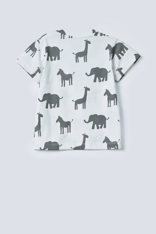 Infants Animal Printed T-Shirt