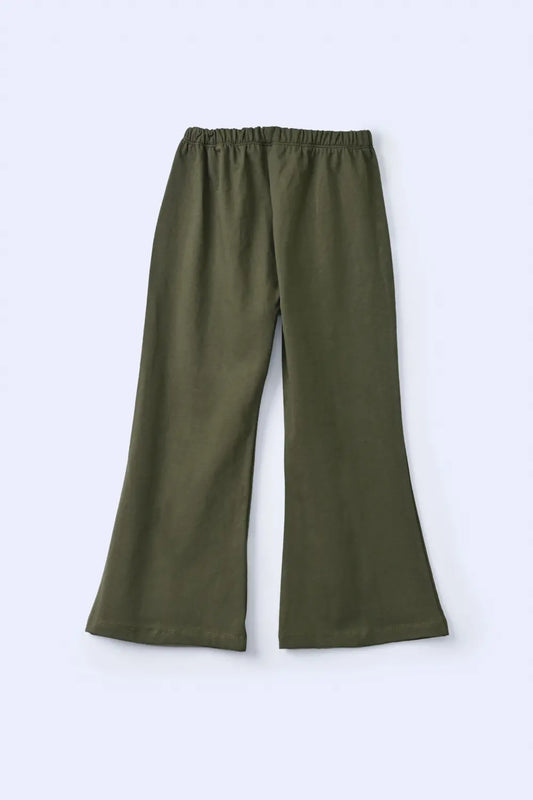 Flared Fit Trouser With Front Slit