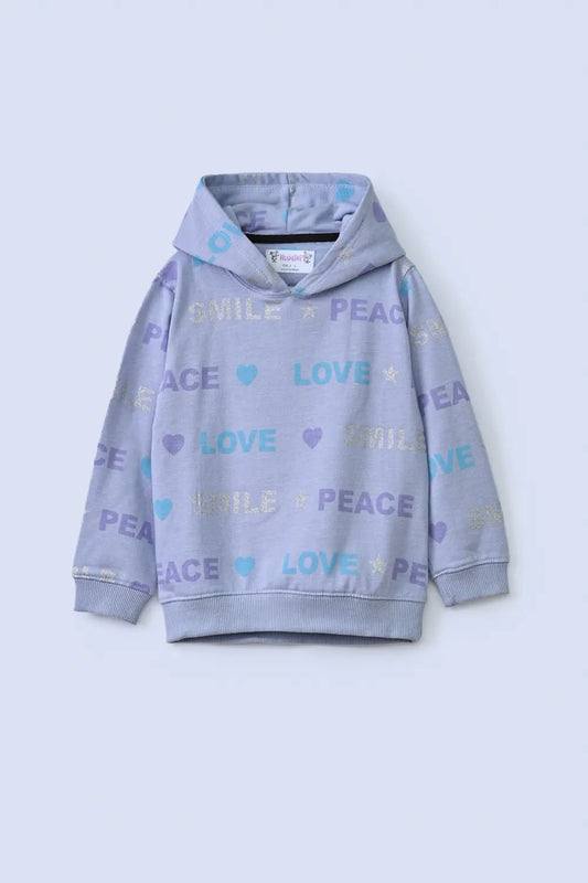 Girls Printed Hoodie