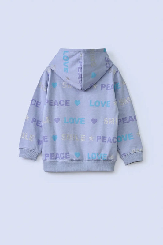 Girls Printed Hoodie