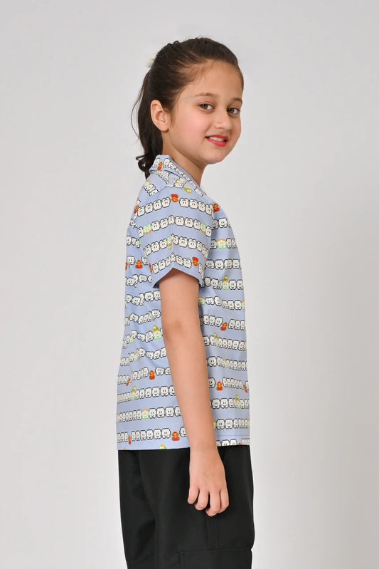 Girls Coat Collar Shirt