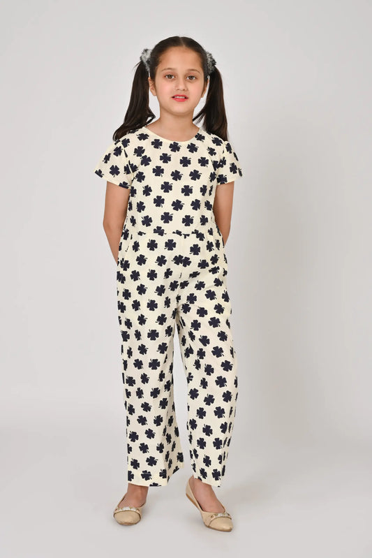 Girls Printed Jumpsuit