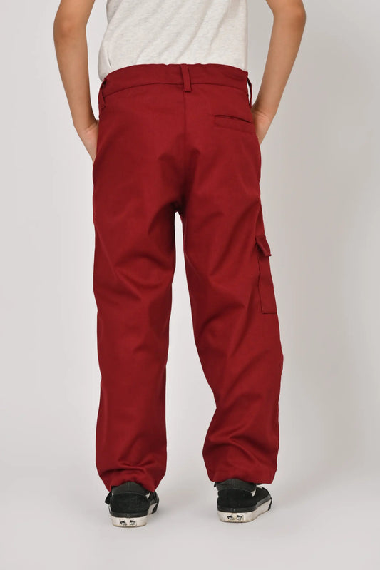 Straight Fit Cargo Boys Trouser