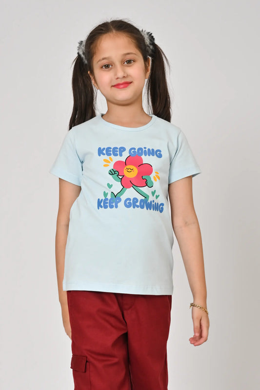 Flower Graphic Girls T-Shirt