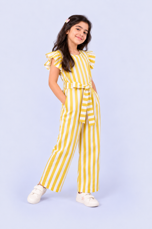 Girls Striper Jumpsuit