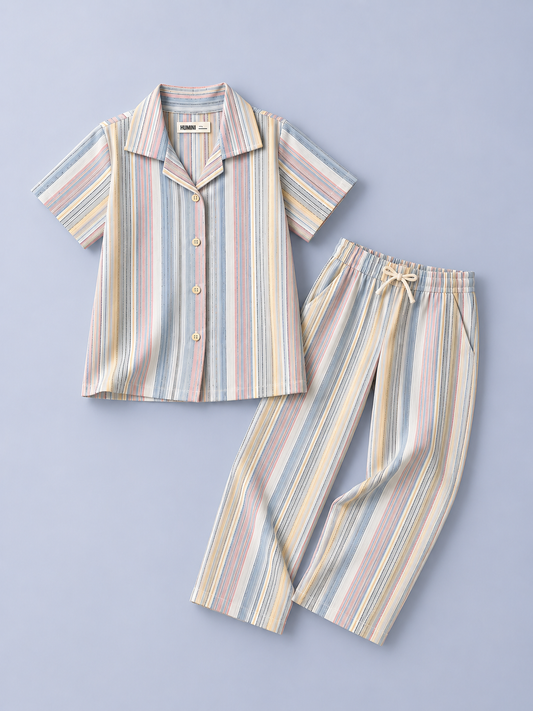 Multicolor Cotton Night Suit